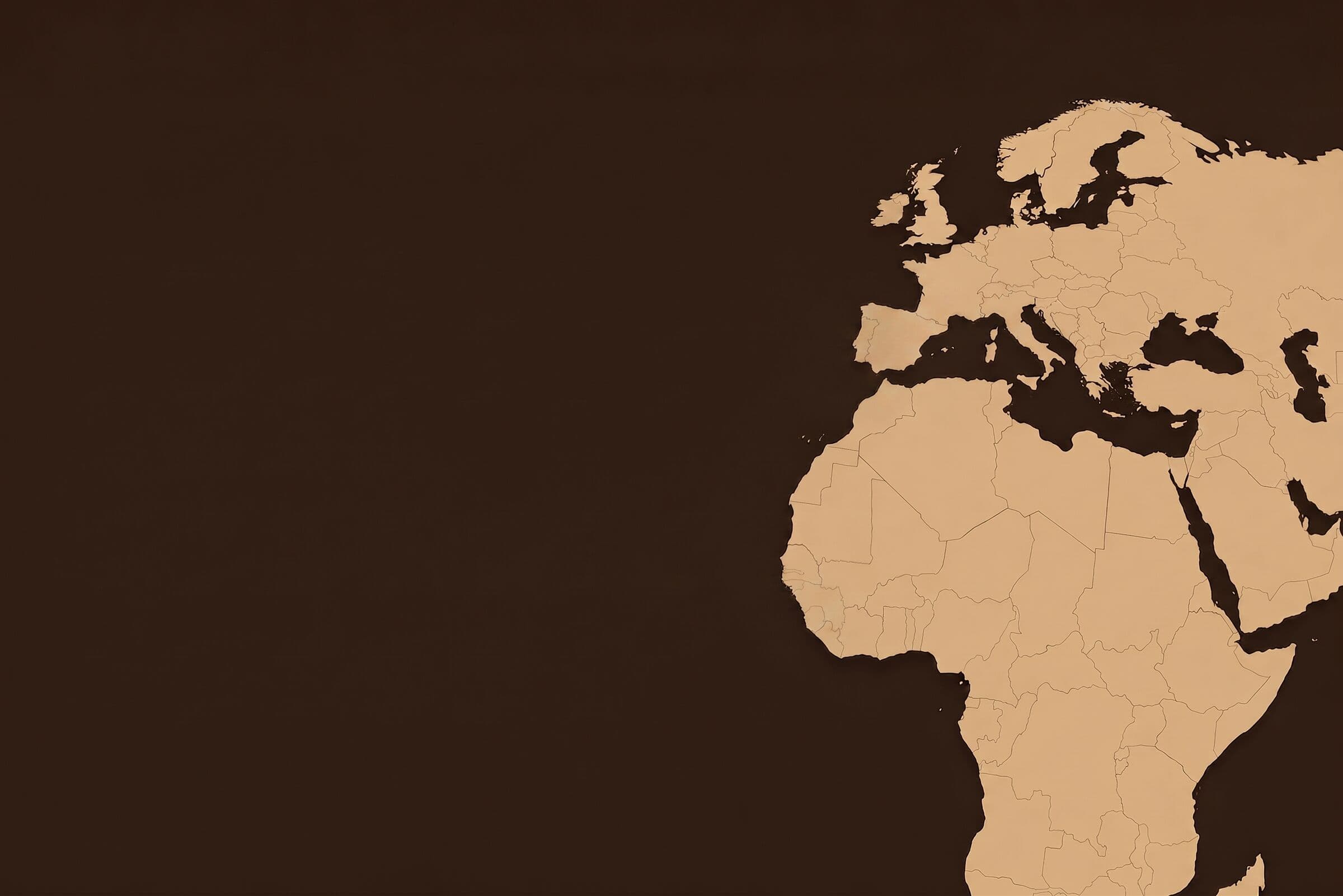 Carte de l'Europe et de l'Afrique